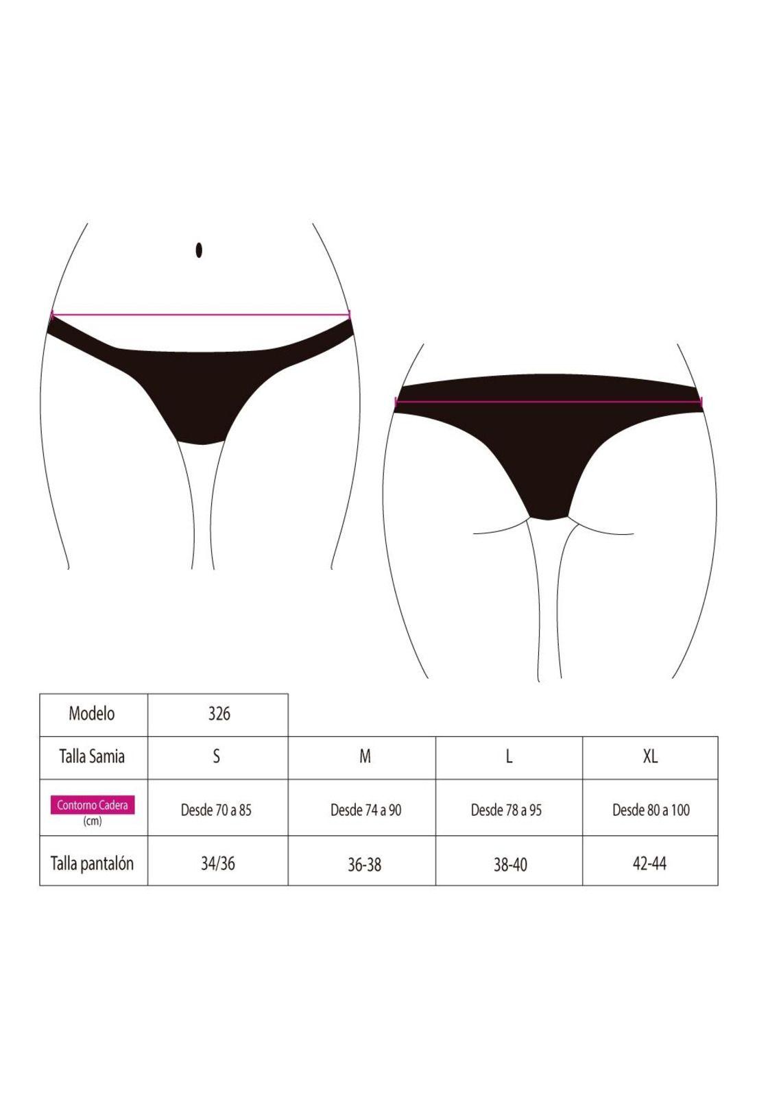 Bikini calzón con vuelos a los costados color rojo-3