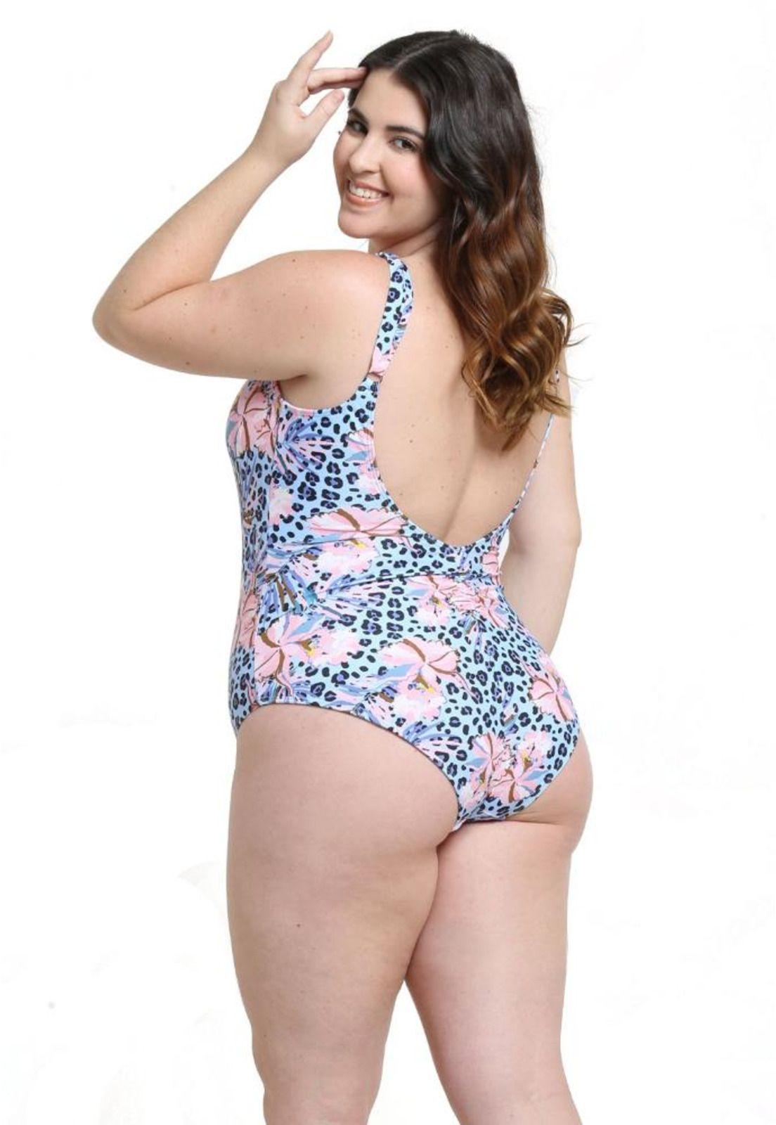 Traje de baño enterito con cheeky celeste-2