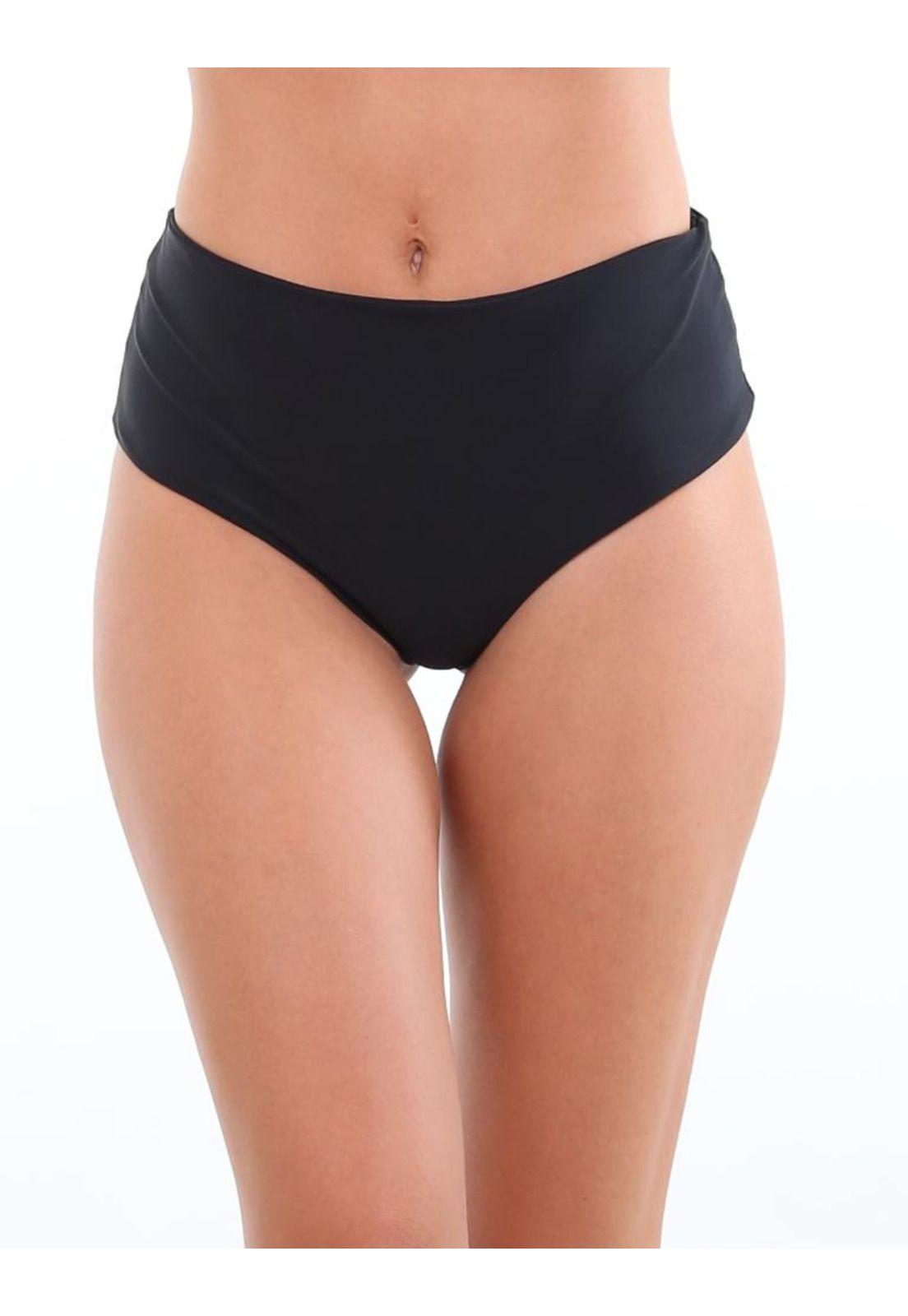 Bikini calzón colaless tiro alto negro-1