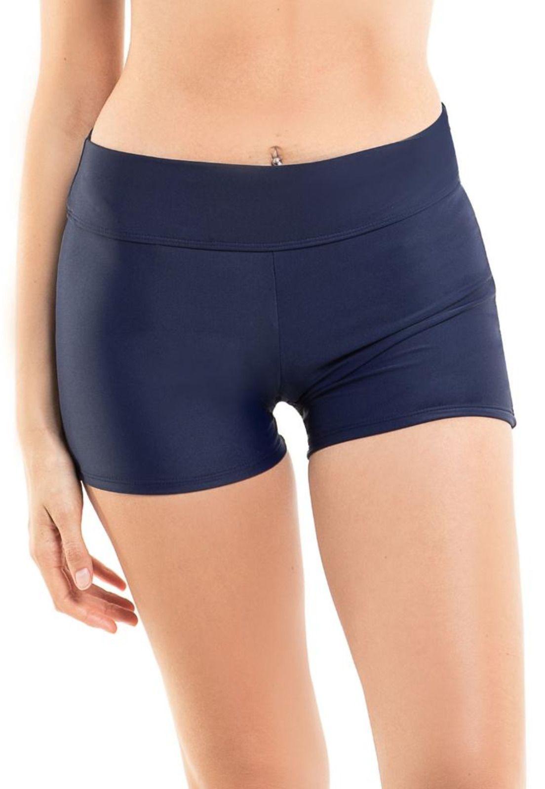 Bikini short para niña azul marino-0