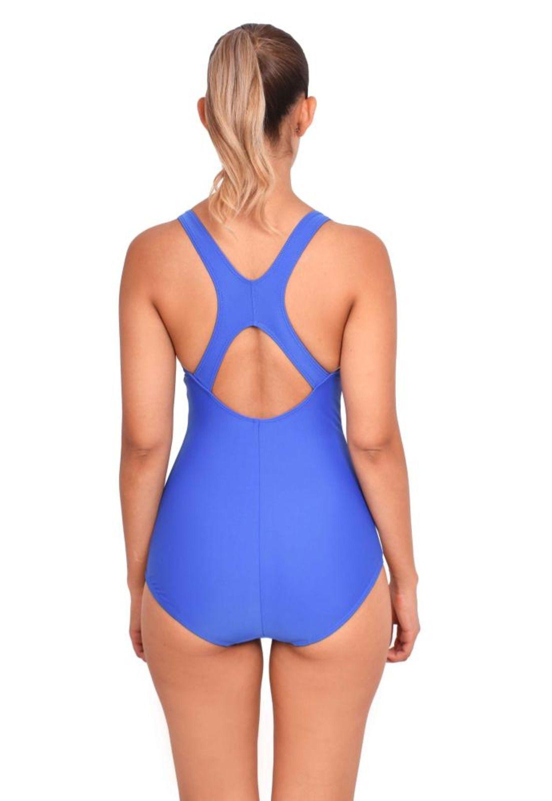 Traje de baño deportivo corte clásico color azul-1