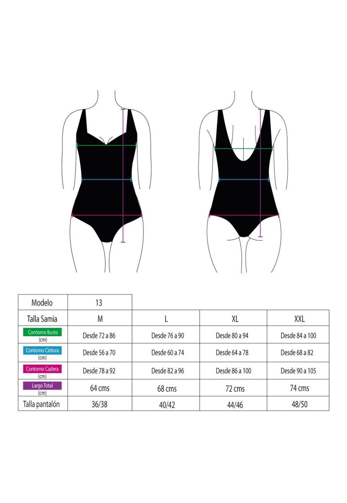 Traje de baño deportivo corte clásico color azul-3