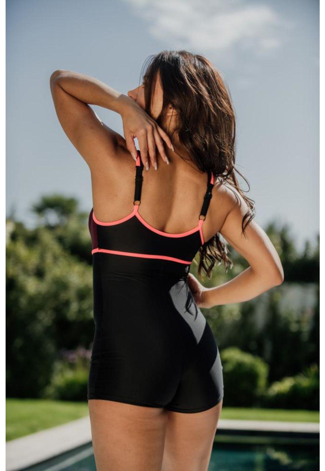 Traje de baño deportivo piernas rosado-5
