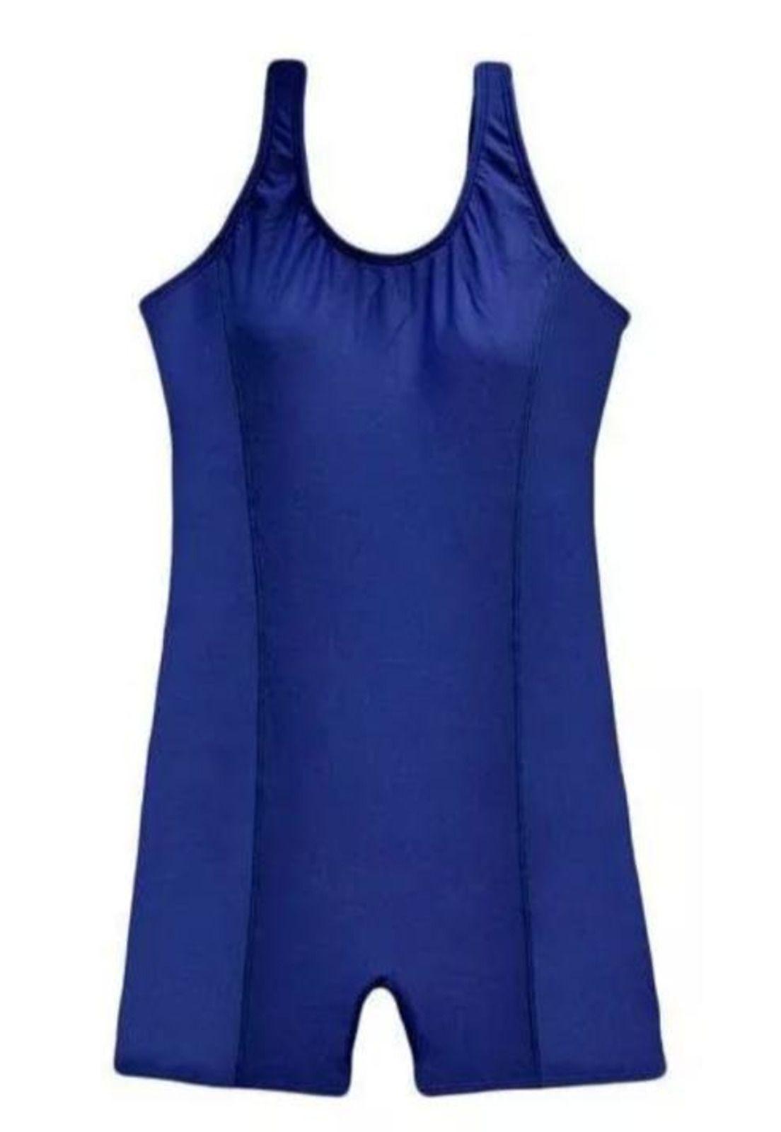 Traje de baño Deportivo media pierna azul marino-0