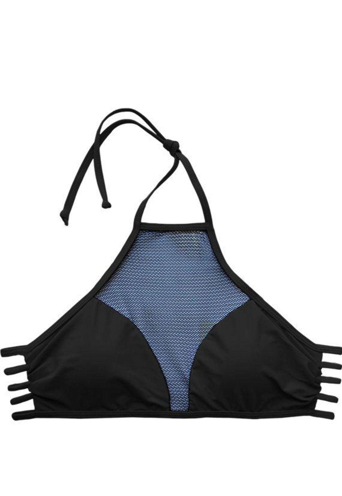 Bikini con transparencia negro-1