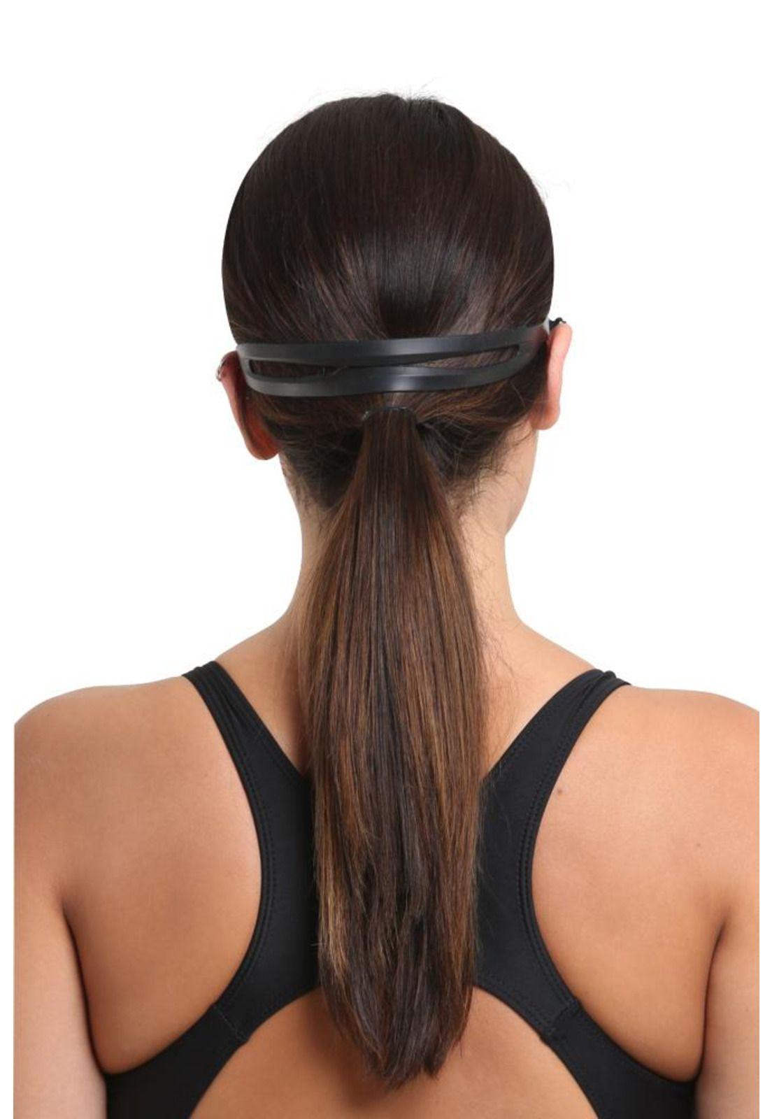 Lente para natación con correa de silicona negro-2