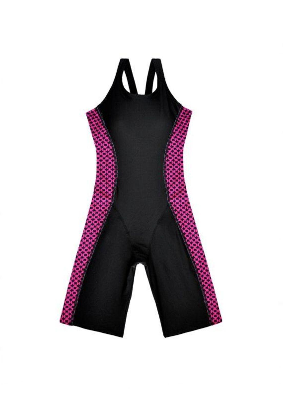 Traje de baño Deportivo pierna larga fucsia-0