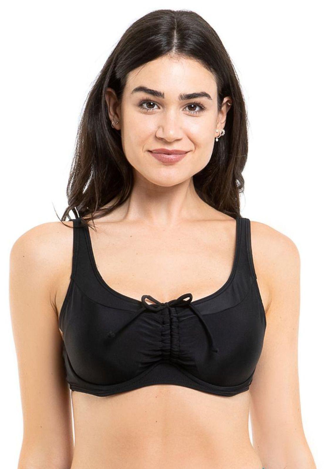 Bikini busto grande copa blanda negro-0