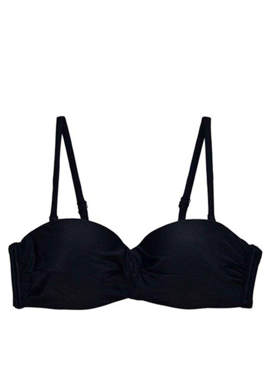Bikini tiras removibles strapless color negro-2