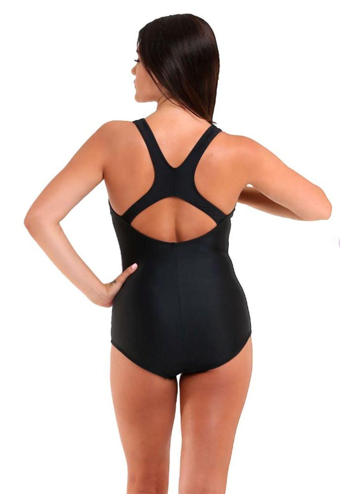 Traje de Baño Clásico Para Natacion Morado-2