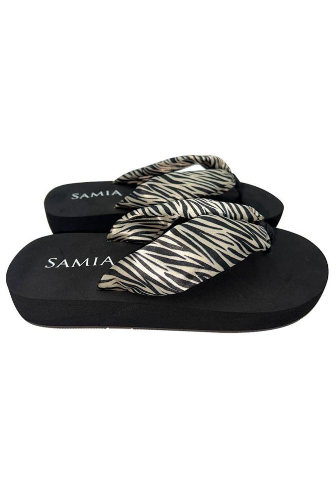 Sandalias mujer estampado zebra-1