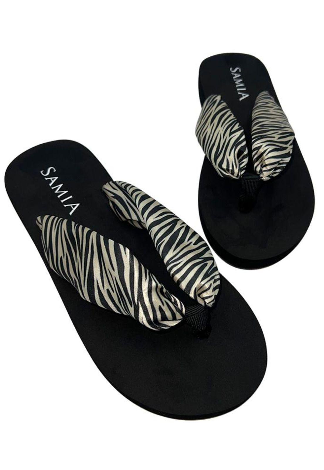 Sandalias mujer estampado zebra-2