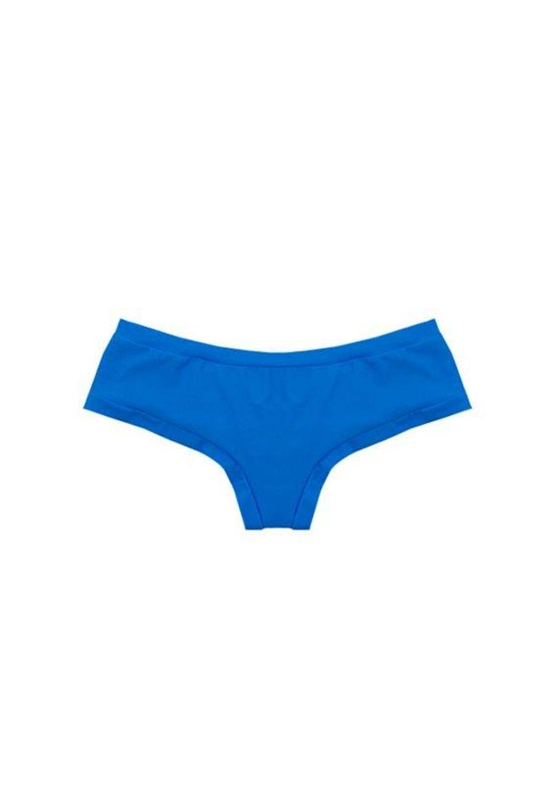 Bikini calzón hot pant tanga color azul-0