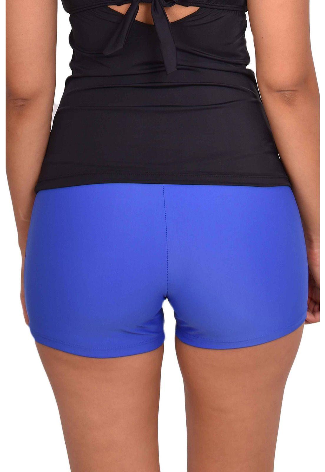 Bikini short estilo hot pant color azul-2