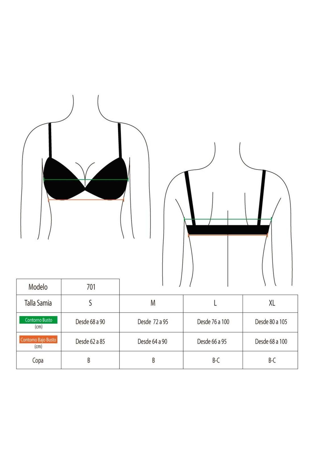 Bikini sostén drapeado negro-4