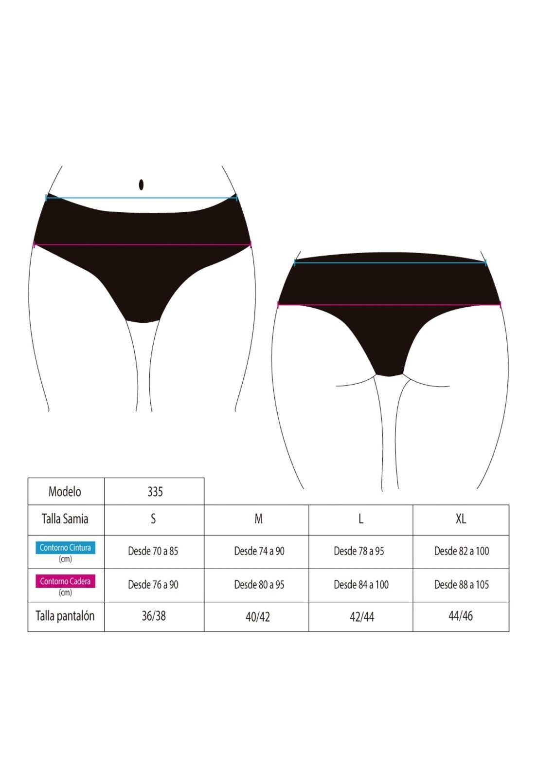 Bikini calzón cadera ajustable rojo-2
