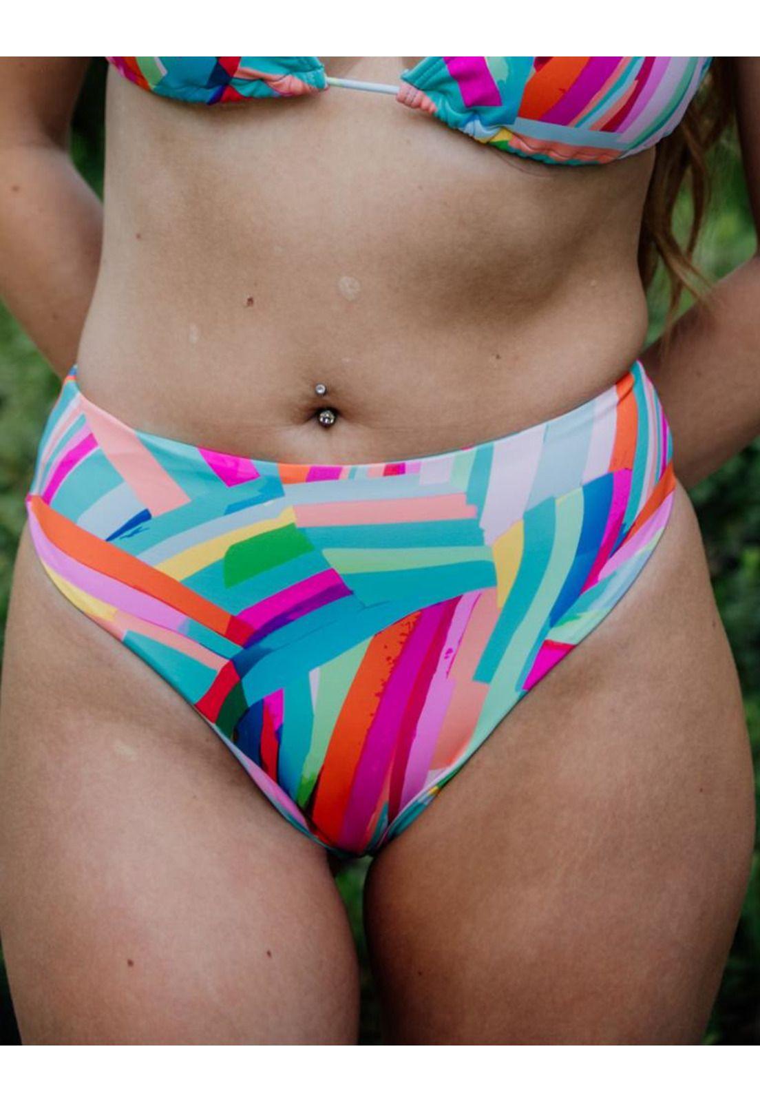 Bikini pin up tanga estampado verde-4