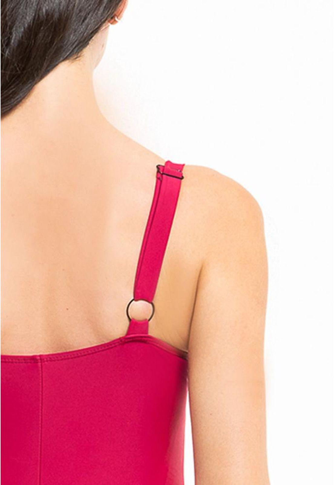 Traje de baño reductor básico rojo copa D-2
