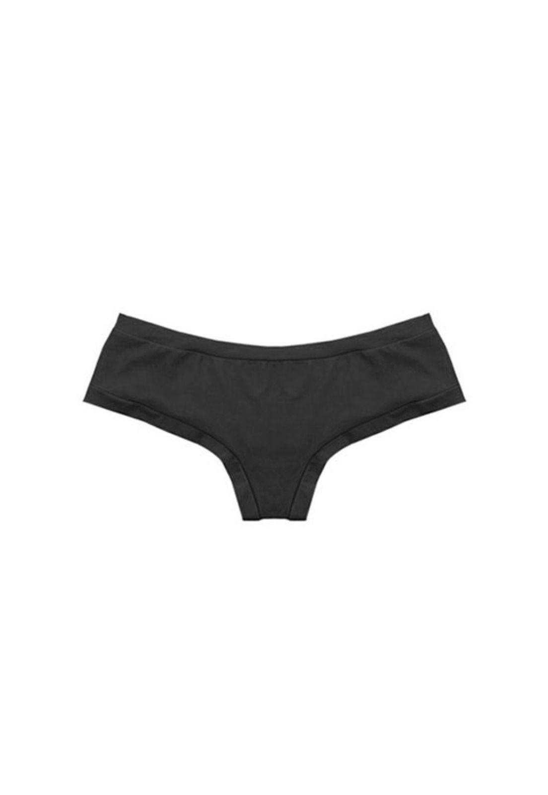 Bikini calzón hot pant tanga color negro-0