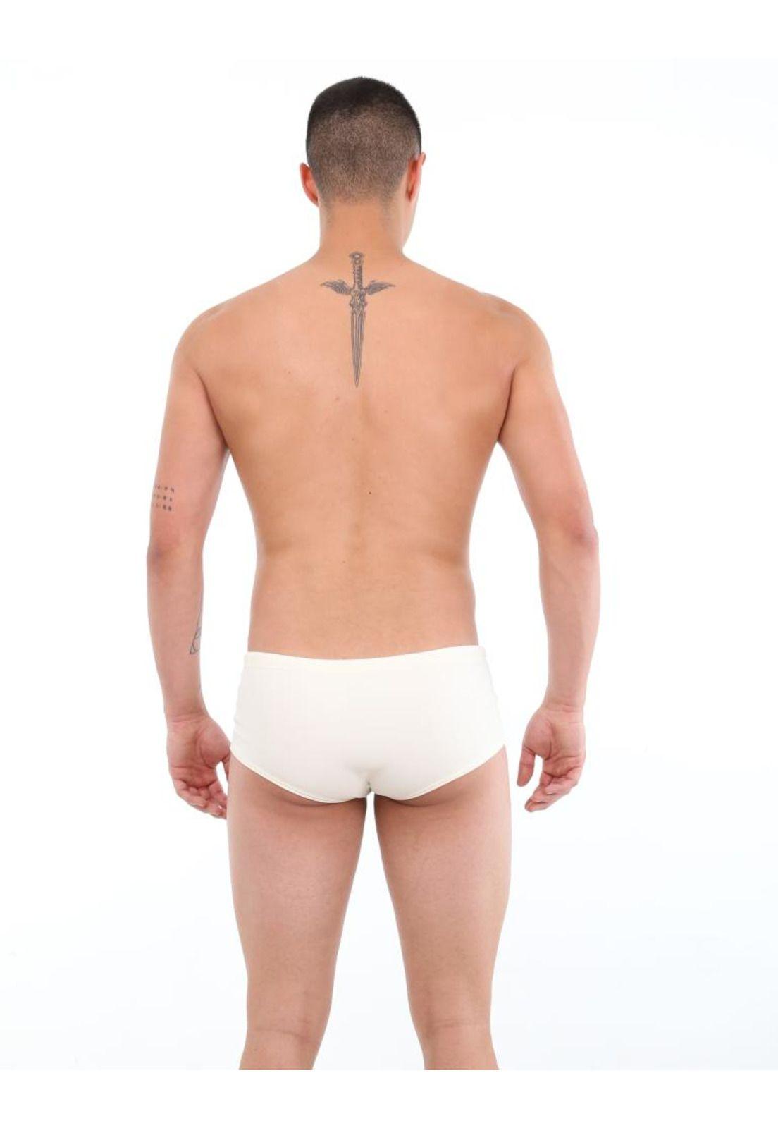 Traje de baño para hombres beige-2