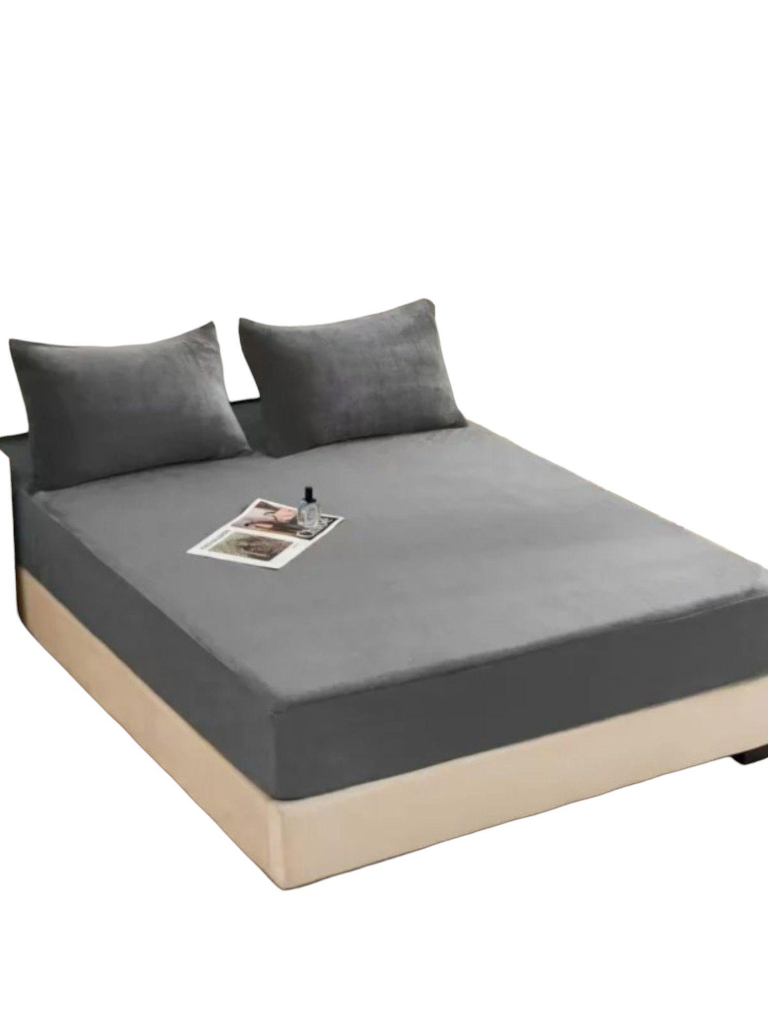 CUBRECOCLCHON PLUSH IMPERMEABLE 1.5 COLOR GRIS-0