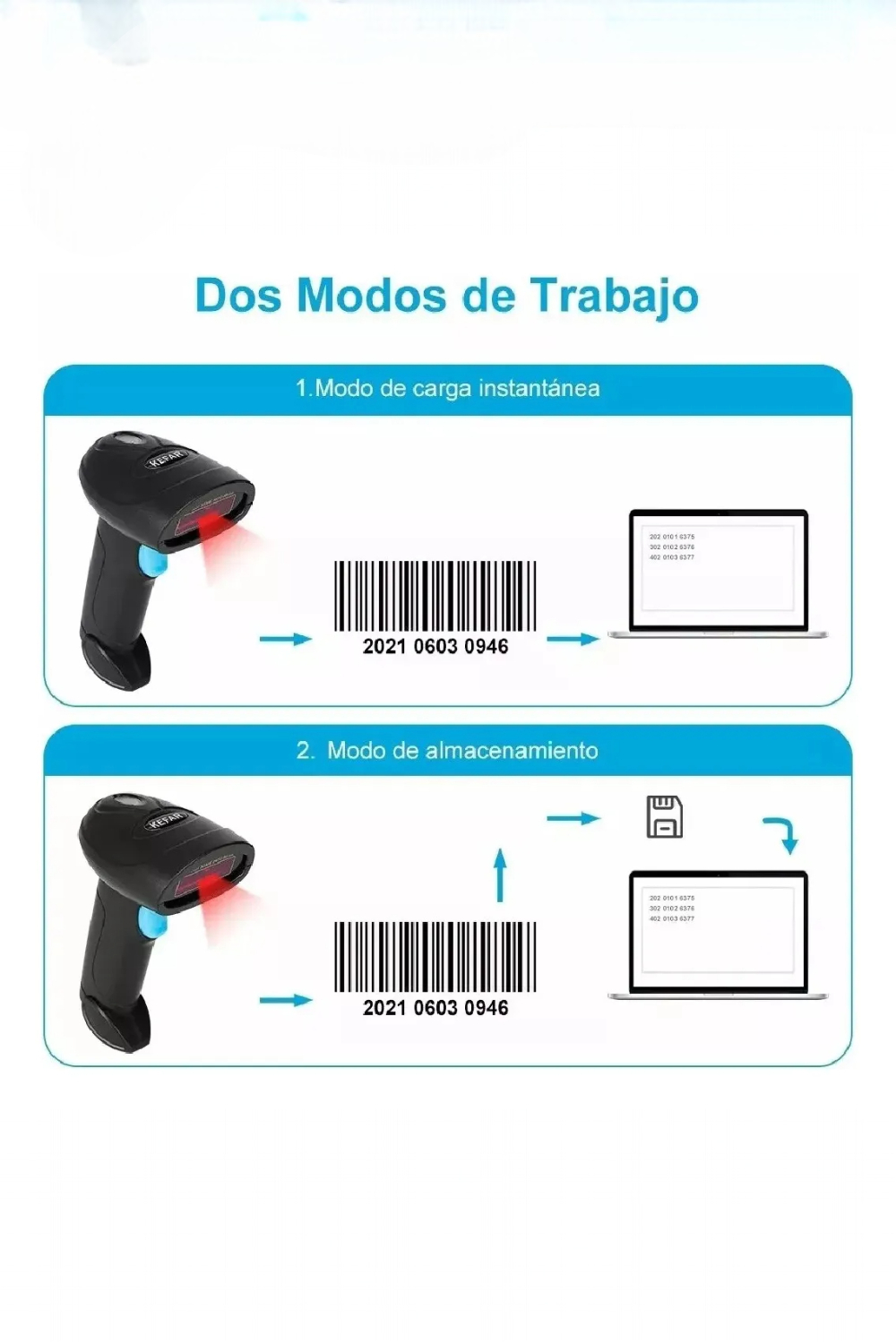 Lector De Código De Barras Hstem A26d Usb 2d 5v Negro Negro-2