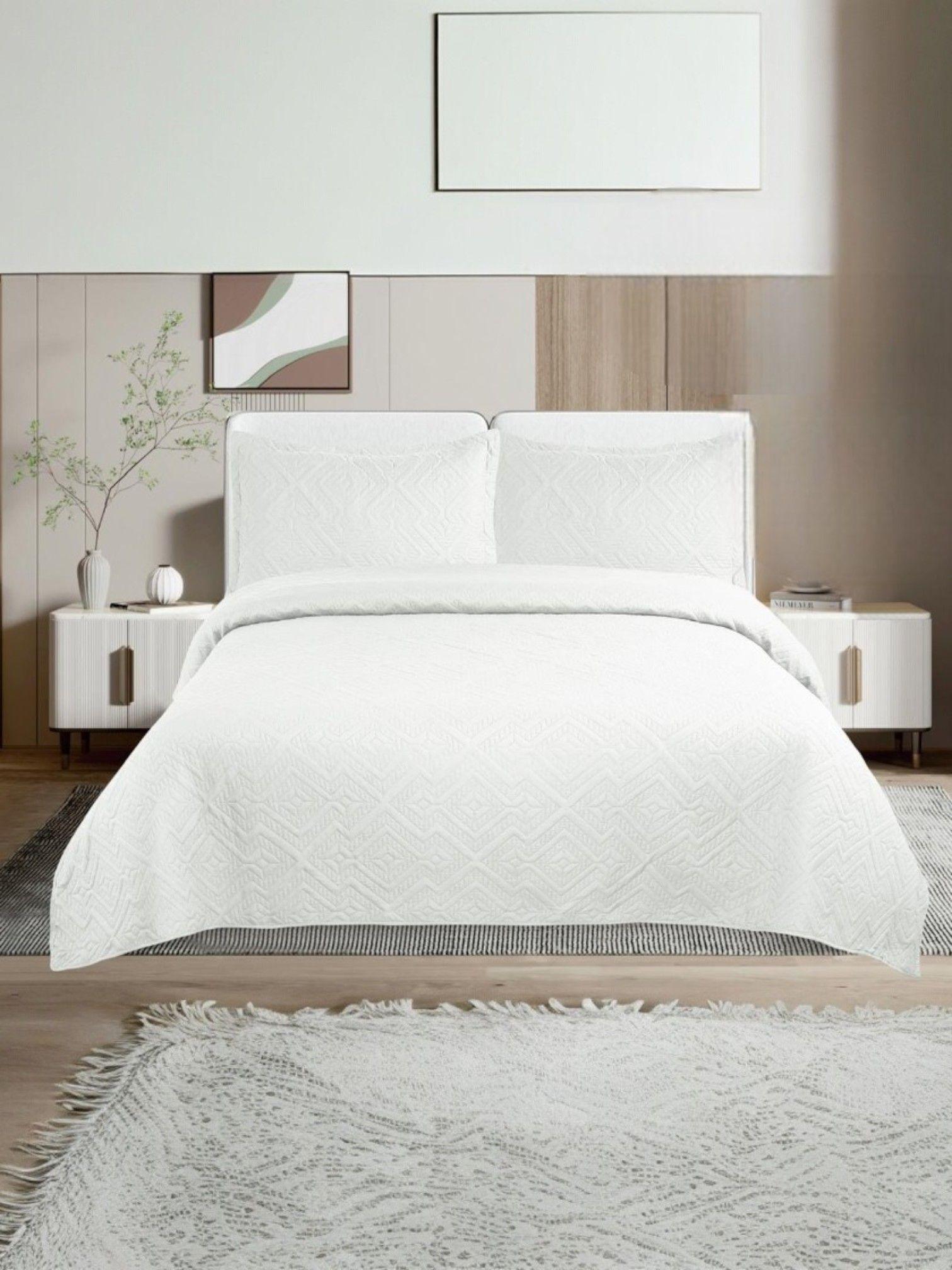 CUBRECAMA QUILT DE VERANO UNICOLOR TF KING 15-1
