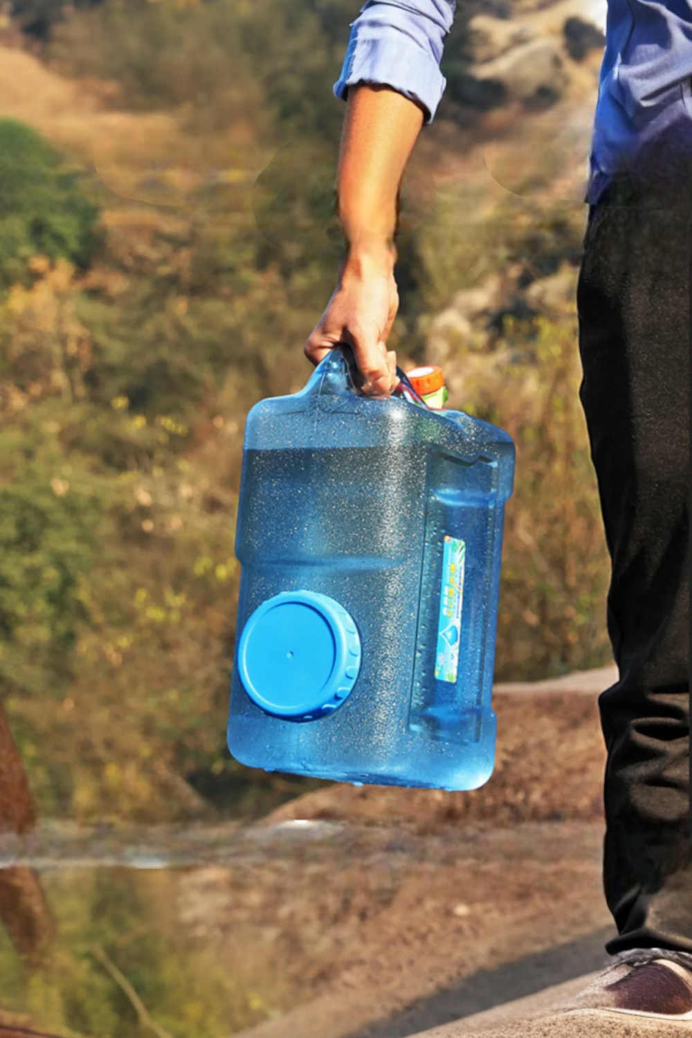 DISPENSADOR TANQUE DE AGUA 12LTS PORTATIL CON TAPA Y GRIFO PARA CAMPING-4