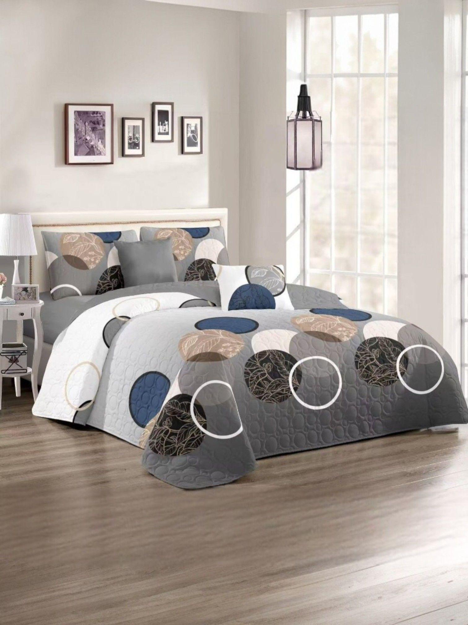 CUBRECAMA QUILT DE VERANO CON DISEÑO TF KING 11-1