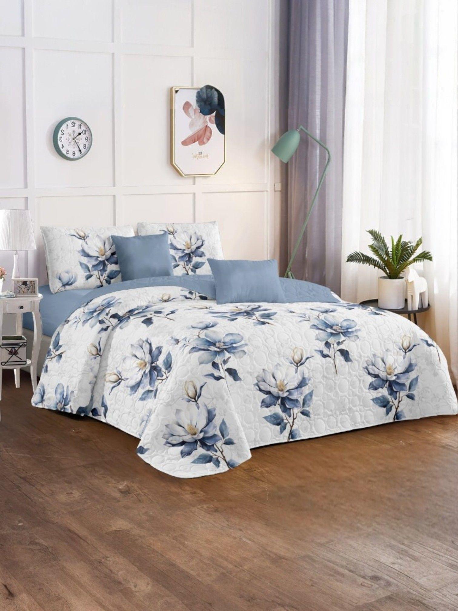 CUBRECAMA QUILT DE VERANO CON DISEÑO TF KING 34-1