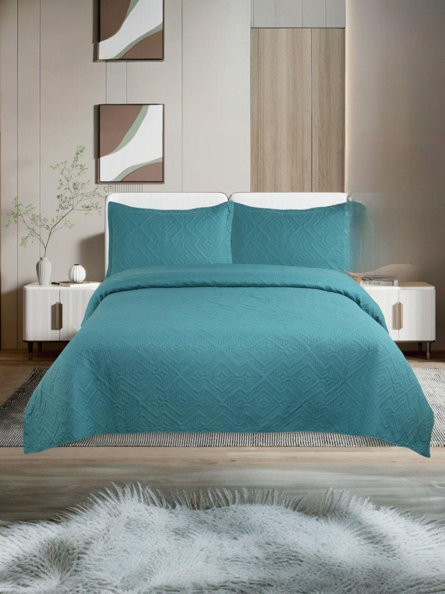 CUBRECAMA QUILT DE VERANO UNICOLOR TF KING 22-1