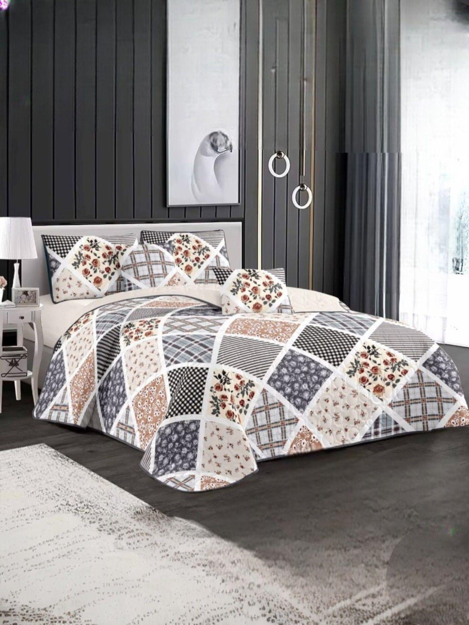CUBRECAMA QUILT DE VERANO CON DISEÑO TF KING 31-1