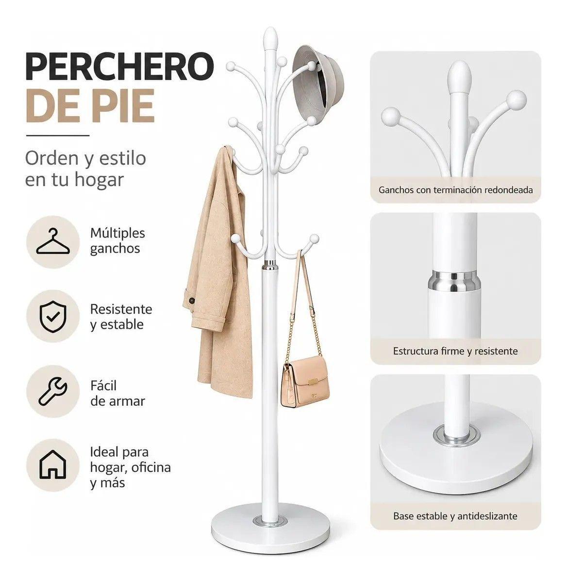 Perchero Metalico Organizador De Ropa Y Accesorios-1