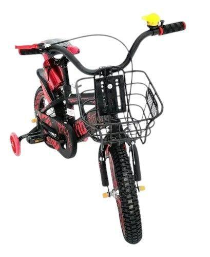 Bicicleta De Niños Roja Red. 12 - Canasto Y Rueditas-1