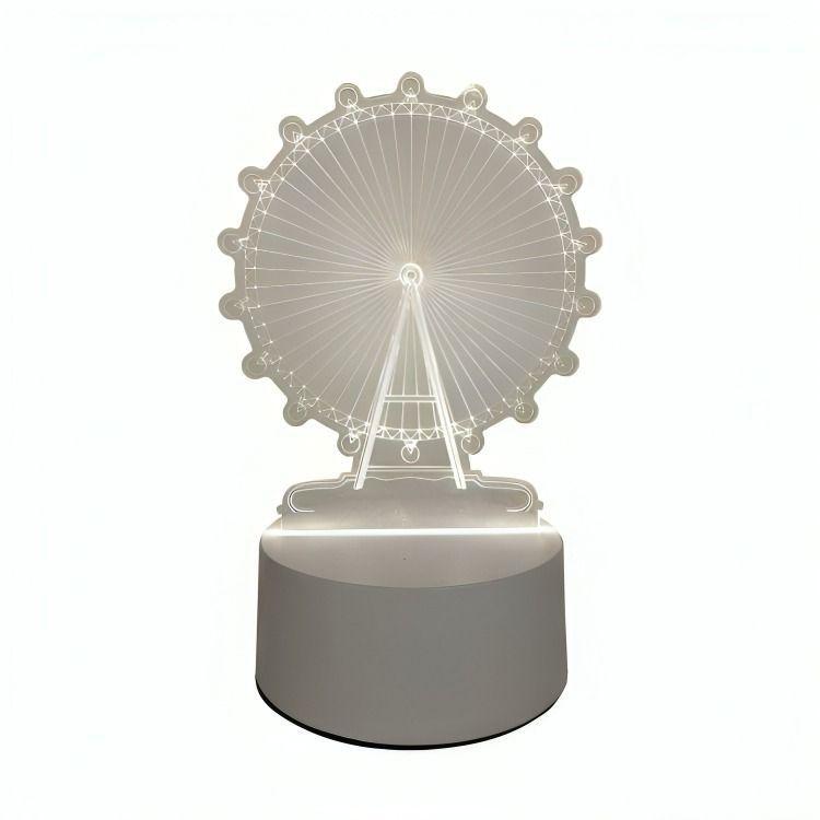 3D USB Luz Rueda de la Fortuna -0