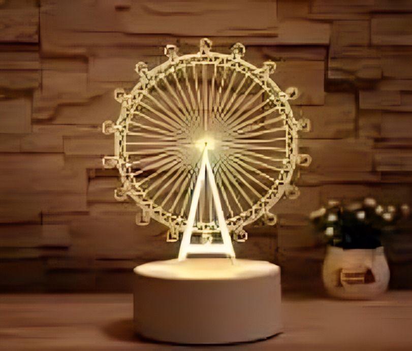 3D USB Luz Rueda de la Fortuna -1
