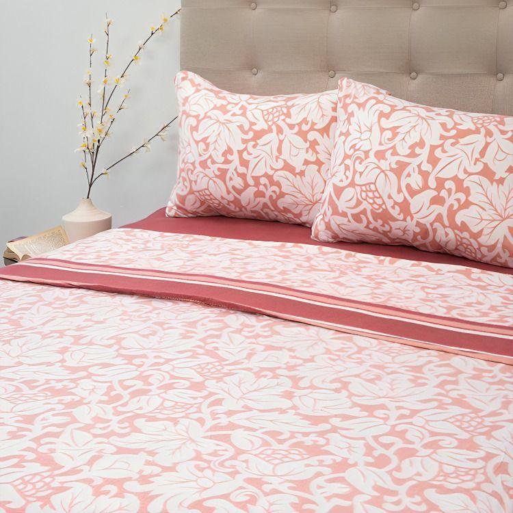 Sábanas Polar Composé 1.5 Plazas / Hojas Coral Blanco – Doral-2