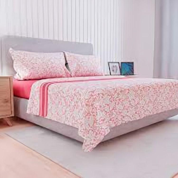 Sábanas Polar Composé 1.5 Plazas / Hojas Coral Blanco – Doral-3