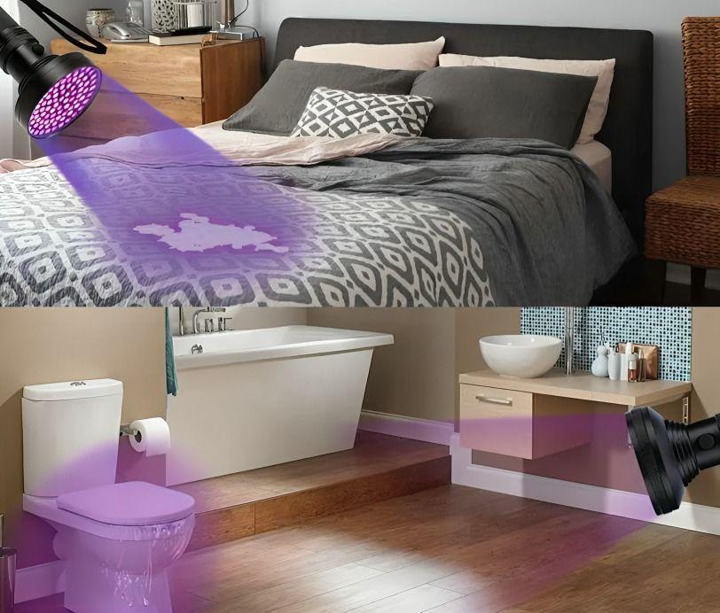 Linterna Ultravioleta 100 Led Uv Usa Pilas Múltiples Usos-2