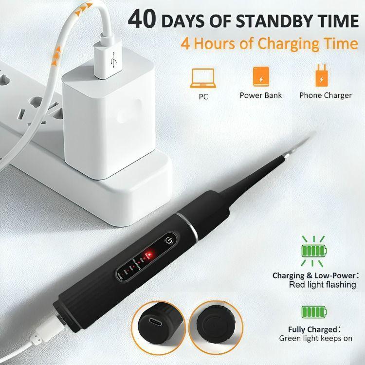 Kit Cepillo Limpiador Dental Eléctrico Ultrasónico Removedor-3