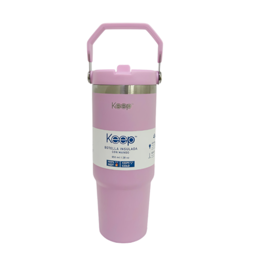 BOTELLA INSULADA CON MANGO 85O ML KEEP-1