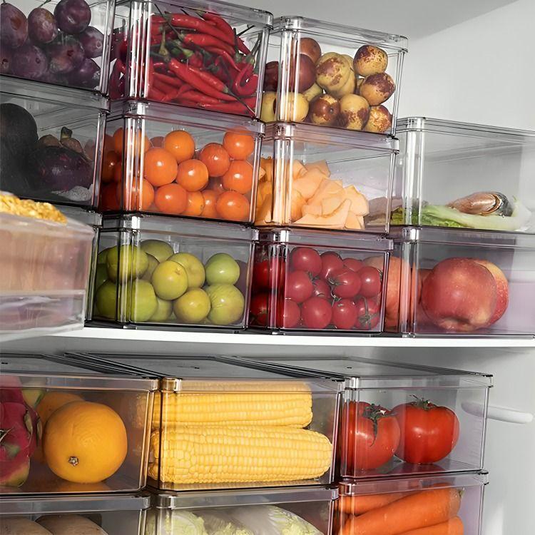 Organizador Refrigerador Cocina Set 7 Contenedores Con Tapa-5