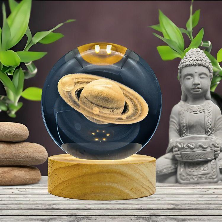 Lampara Bola De Cristal LED Saturno-2