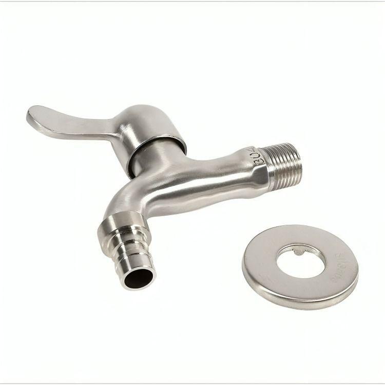 Grifo De Acero Inoxidable, Llave De Paso 1/2-2