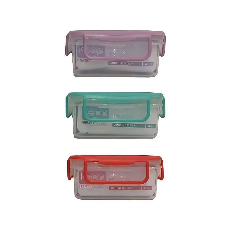 Hermético PP 400ML  Rectangula Keep-1