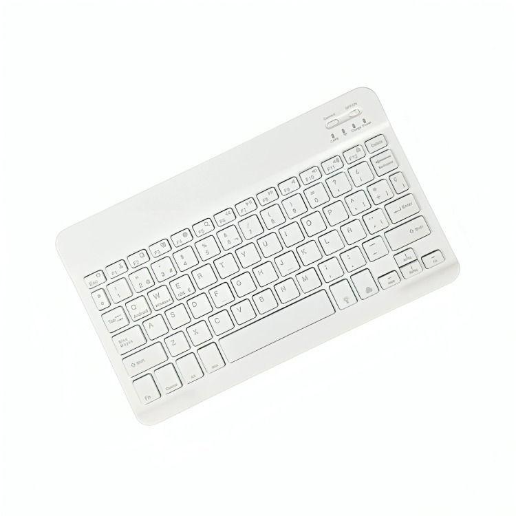 Teclados Bluetooth Español Blanco con Luz-1
