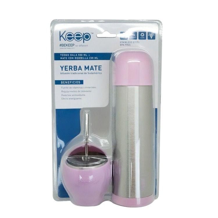Set Mate + Termo Bala Keep Rosa-0