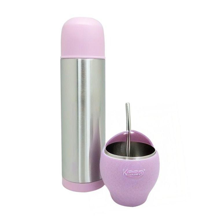 Set Mate + Termo Bala Keep Rosa-2