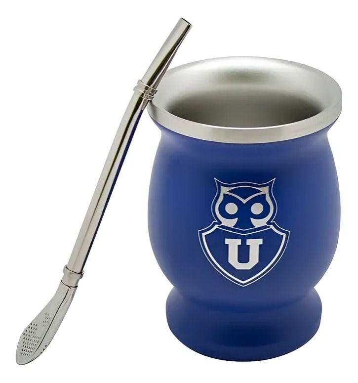 Mug Mate Con Bombilla Clásico 200ml Universidad de Chile-2