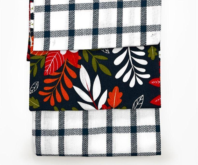 Set 3 Paños de Cocina Happy Cook  Azul-2